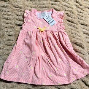 First Impressions Pink Sundress with Flutter Sleeves and Crew Neck 18 months NWT